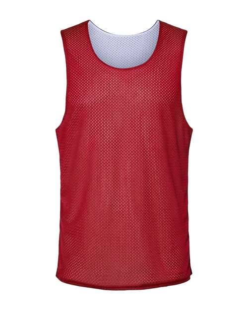 C2 Sport Men's Reversible Mesh Tank — Red/ White — Front