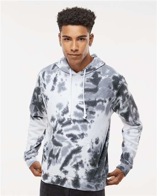 J. America Men's Tie-Dyed Fleece Hooded Sweatshirt