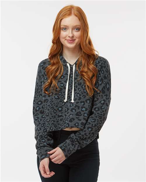 J. America Women's Crop Hooded Sweatshirt