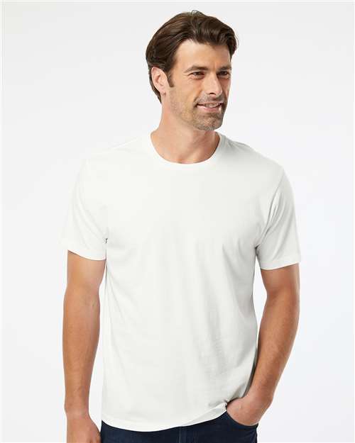 SoftShirts Unisex Organic T-Shirt — Ivory — On model · front