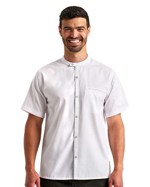 Artisan Collection by Reprime Men's Chef Recycled Shirt — White — On model · front