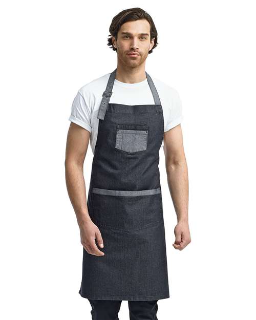 Artisan Collection by Reprime Domain Contrast Denim Bib Apron