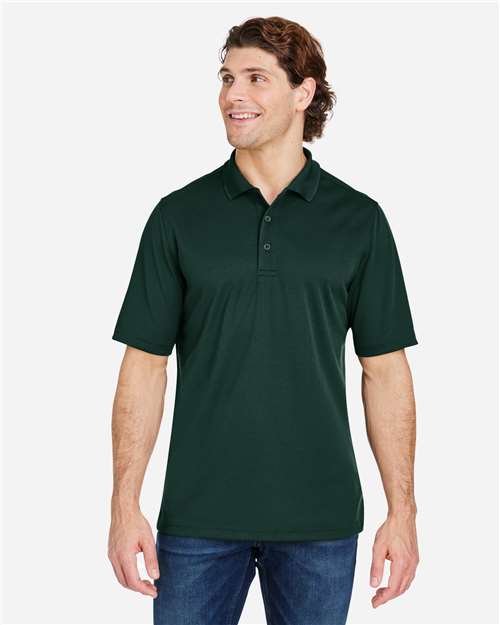 CORE365 Men's Market Snag Protect Mesh Polo — Forest — On model · front
