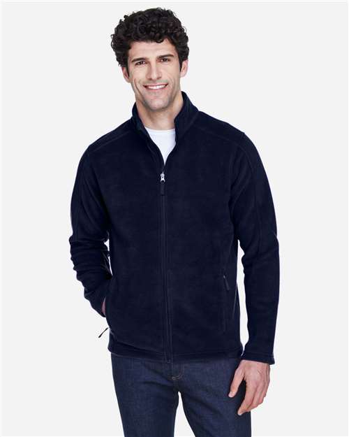 CORE365 Men's Journey Fleece Jacket — Classic Navy — On model · front