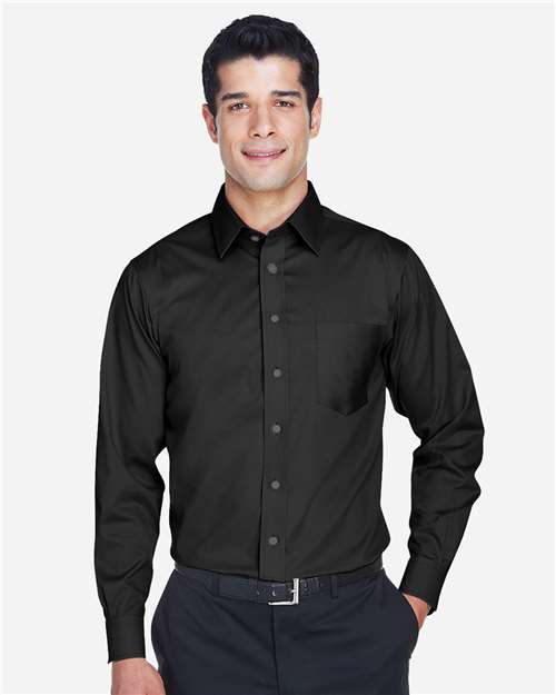 Devon & Jones Men's Crown Collection® Solid Stretch Twill Woven Dress Shirt