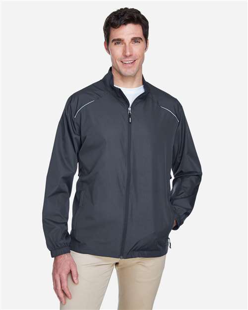 CORE365 Men's Tall Techno Lite Motivate Unlined Lightweight Jacket — Carbon — On model · front