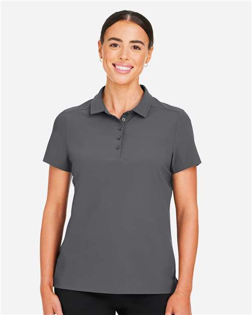 Devon & Jones Women's CrownLux Performance® Windsor Welded Polo — Graphite — On model · front