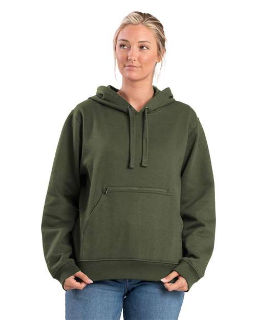 Berne Apparel Women's Heritage Zippered Pocket Hooded Sweatshirt