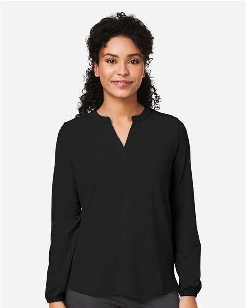Devon & Jones Women's Raleigh Half-Placket Knit Top
