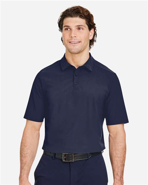 Devon & Jones Men's CrownLux Performance® Windsor Welded Polo — Navy — On model · front