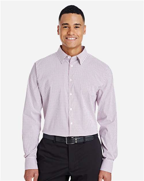 Devon & Jones Men's CrownLux Performance® Micro Windowpane Woven Dress Shirt