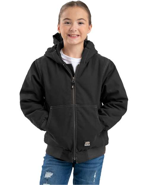 Berne Apparel Youth Highland Softstone Duck Hooded Jacket