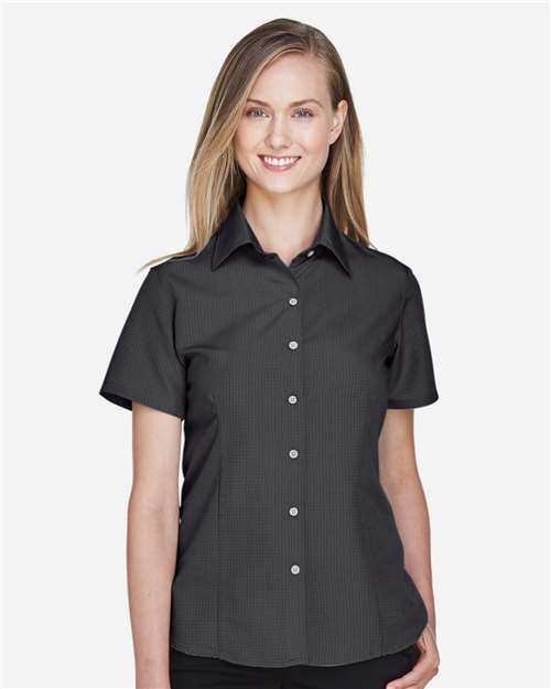 Harriton Women's Barbados Textured Camp Shirt