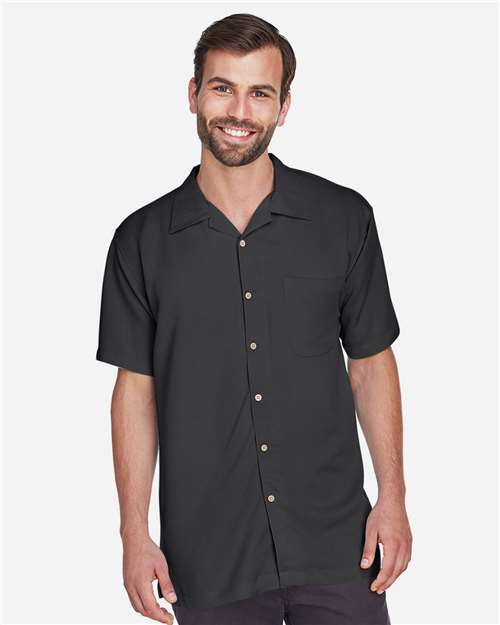 Harriton Men's Bahama Cord Camp Shirt
