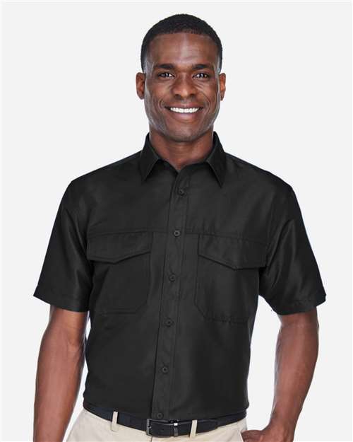 Harriton Men's Key West Short Sleeve Performance Staff Shirt