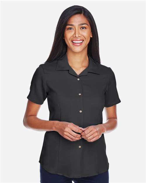 Harriton Women's Bahama Cord Camp Shirt