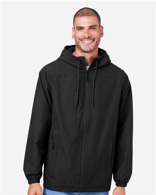 Harriton Unisex Flex Twill Hooded Jacket