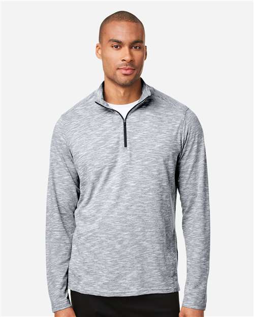 North End Men's Eclipse Jacquard Quarter-Zip Pullover