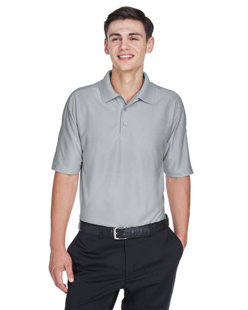 UltraClub Men's Cool & Dry Elite Performance Polo — Grey — On model · front