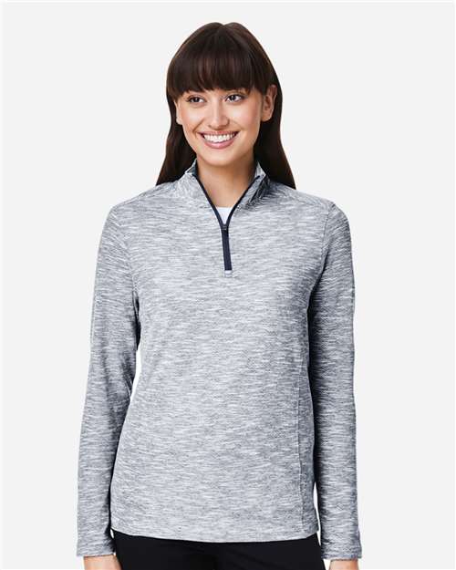 North End Women's Eclipse Jacquard Quarter-Zip Pullover