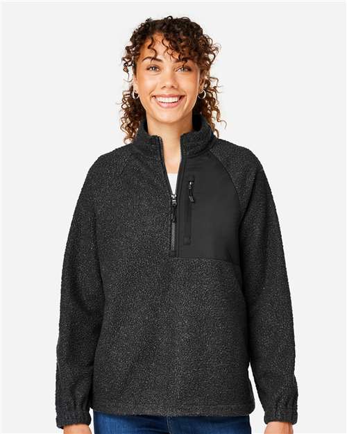 North End Women's Aura Sweater Fleece Quarter-Zip Pullover