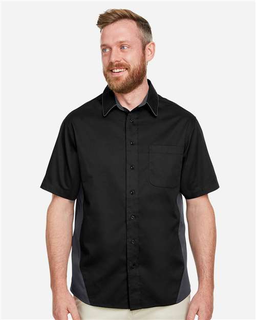 Harriton Men's Tall Flash IL Colorblock Shirt