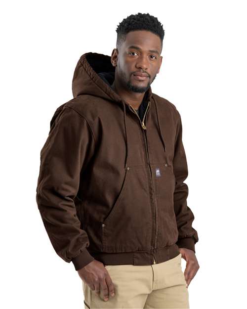 Berne Apparel Men's Tall Heartland Washed Cotton Duck Hooded Jacket