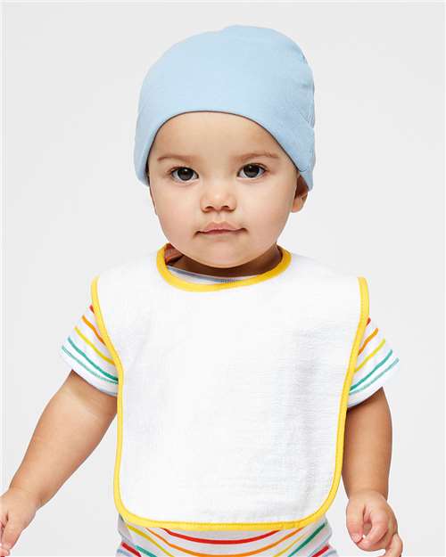 Rabbit Skins Infant Contrast Trim Terry Bib