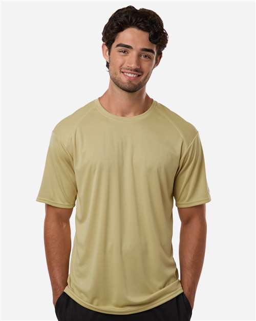 Badger Men's B-Core Sport Shoulders T-Shirt — Vegas Gold — On model · front