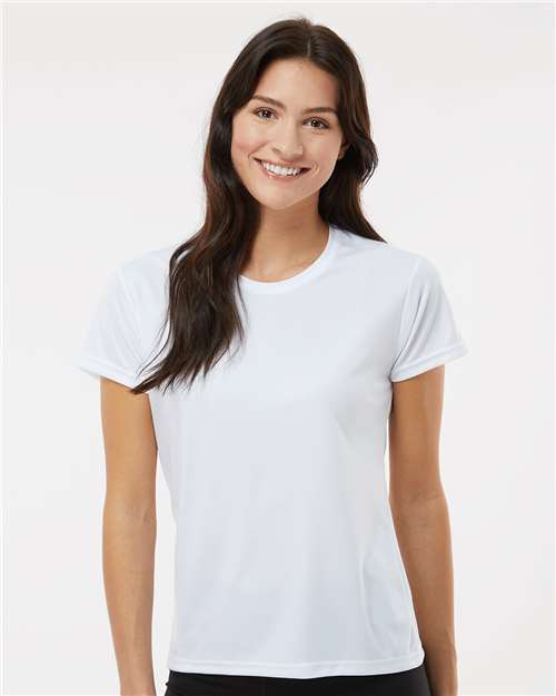 C2 Sport Women’s Performance T-Shirt — White — On model · front