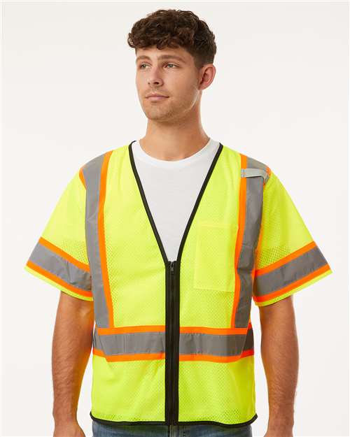 Kishigo Unisex Class 3 Mesh Zippered Vest