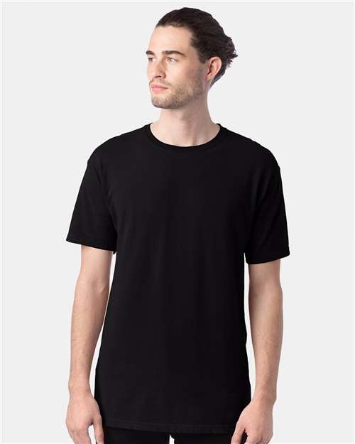 ComfortWash by Hanes Men's Garment-Dyed T-Shirt — Black — On model · front