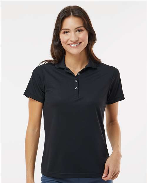 Paragon Women's Saratoga Performance Mini Mesh Polo — Black — On model · front