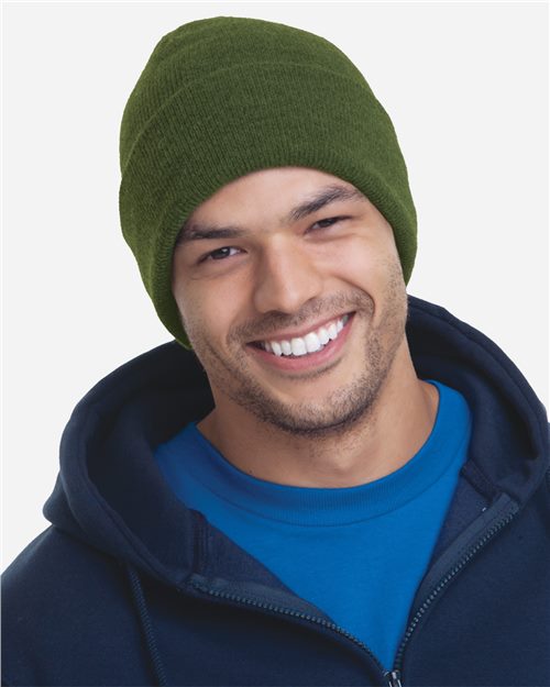 Bayside USA-Made 12'' Knit Cuffed Beanie